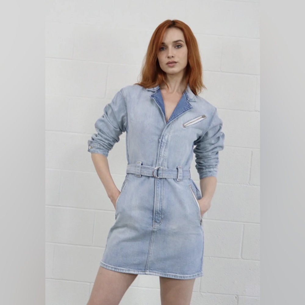 AURORA MOTO DRESS - SEA FOAM